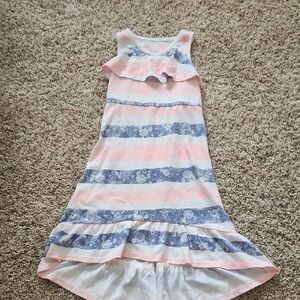 Disney Pink and Blue Striped Kids Dress